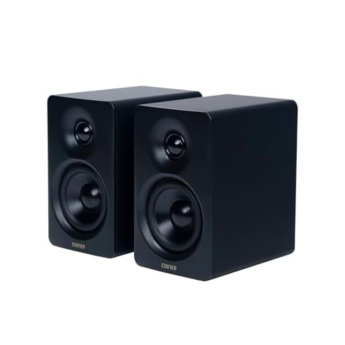 Edifier M60 Multimedia Speaker Bluetooth 5.3, 66W RMS, Hi-Res Audio & Hi-Res Wireless Audio, LDAC,3" Mid Bass & 1" Tweeter, USB-C & Aux Inputs, Compact Desktop Speaker – Black