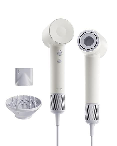 Laifen Hair Dryer SE 2, 200 Million Negative Ionic Blow Dryer with Child Mode and 108,000 RPM Brushless Motor, Fast Drying High-Speed Low Noise Hairdryer with Magnetic Attachments, HD130