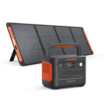 Jackery Solar Generator 1000 v2 and 200W Solar Panel,1070Wh,1500W AC